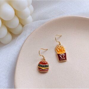New Cute Burger and Fries Earrings